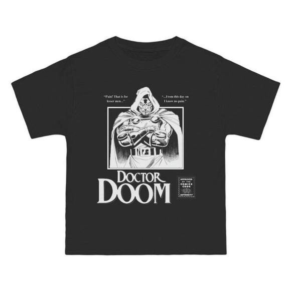 Doctor Doom Gym Pump Cover Powerlifting Shirt - Picture 1 of 4
